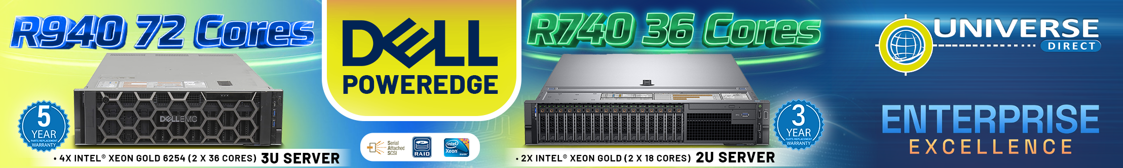 Dell PowerEdge R940 & Dell R740 servers (Web banner)